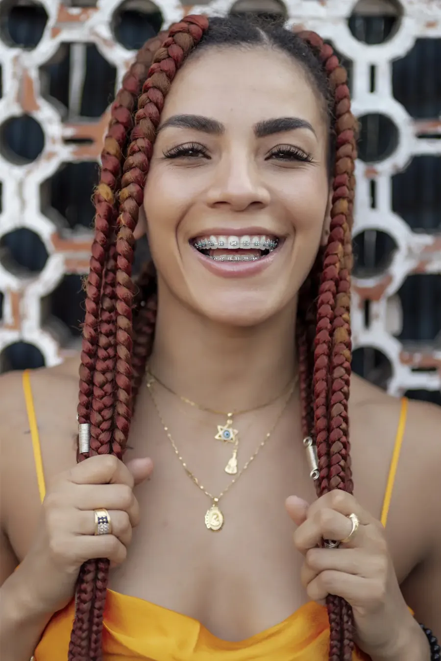 Antes: sorriso sem edição